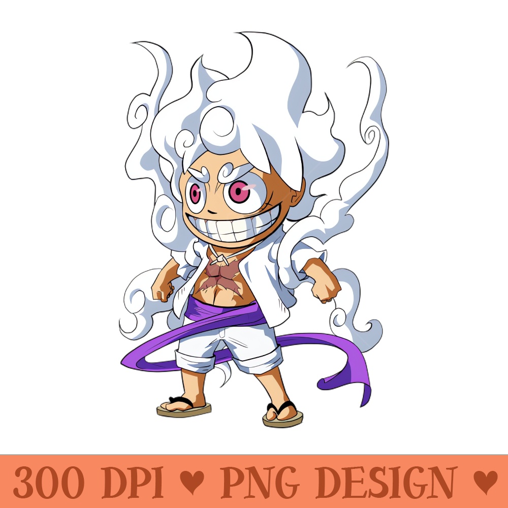 Luffy Gear 5 - PNG Art Files - Instant download