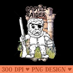 castle raider hunter thief archeologist scavenger dnd fantasy character - sublimation graphics png