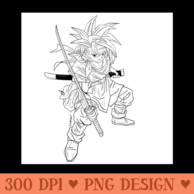 crono chronicles in ecopop classic gaming trigger art - Ready To Print PNG Designs - Instant Download