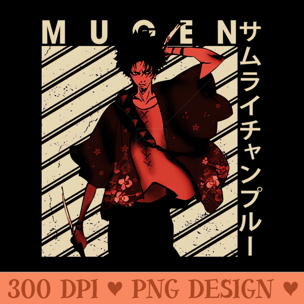 Retro Mugen Japanese Anime - Sublimation PNG download - Immediate download