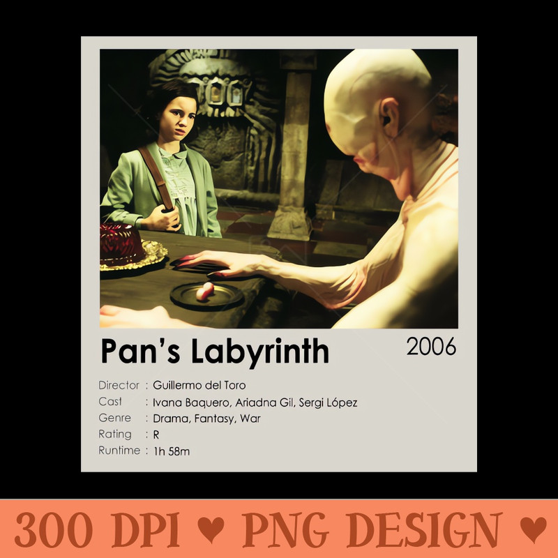 Pan's Labyrinth Movie Best Scene - Unique Sublimation patterns - Instantaneous download