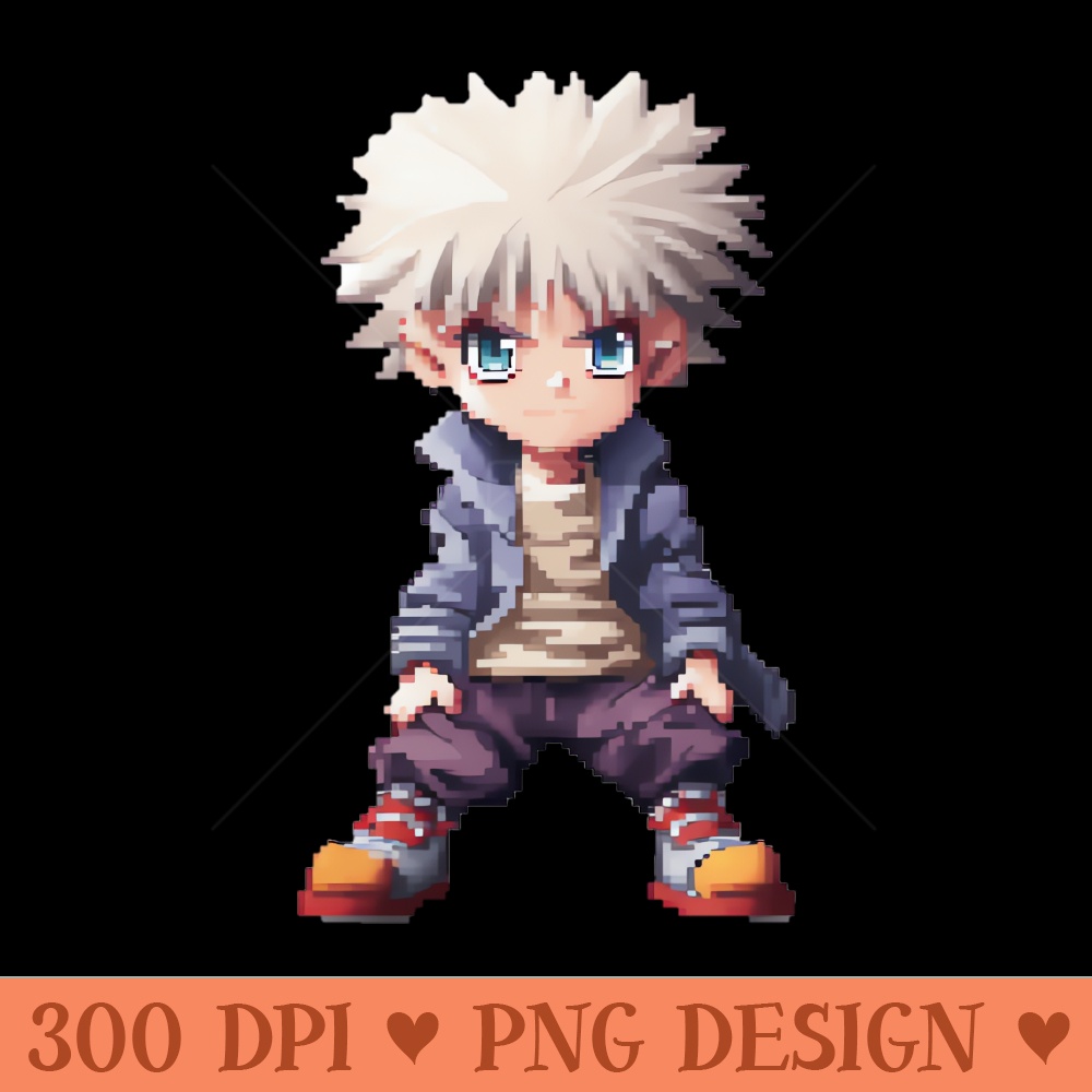 Retro Killua - PNG Templates Download - Immediate download