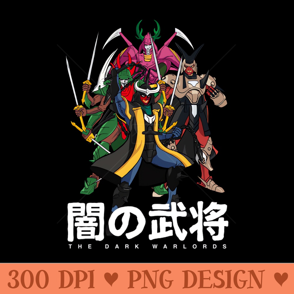 Dark Warlords  Ronin Warriors - Trendy PNG Designs - Download immediately