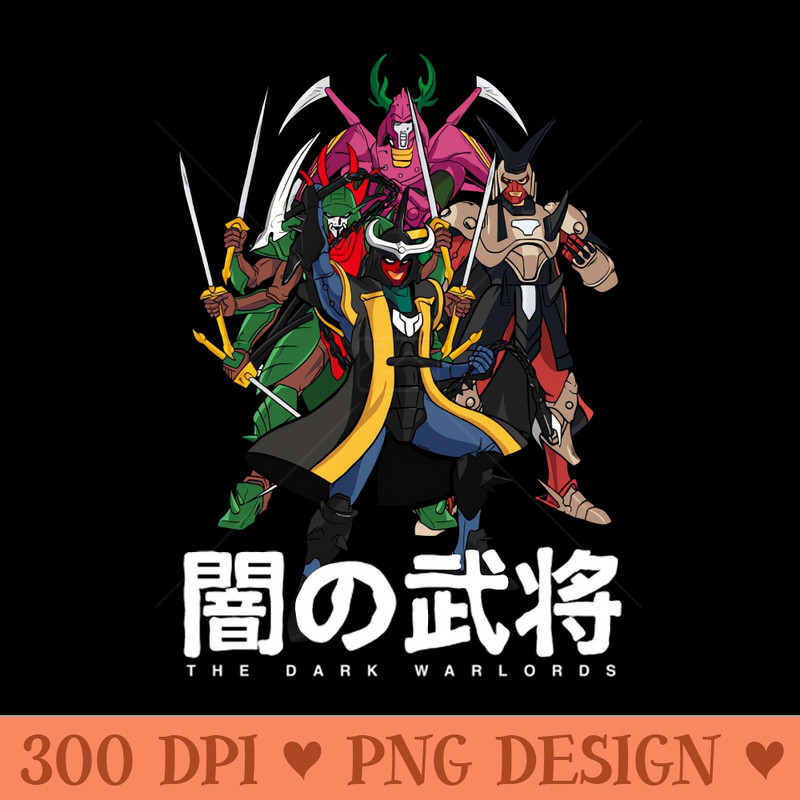 Dark Warlords  Ronin Warriors - Trendy PNG Designs - Download immediately