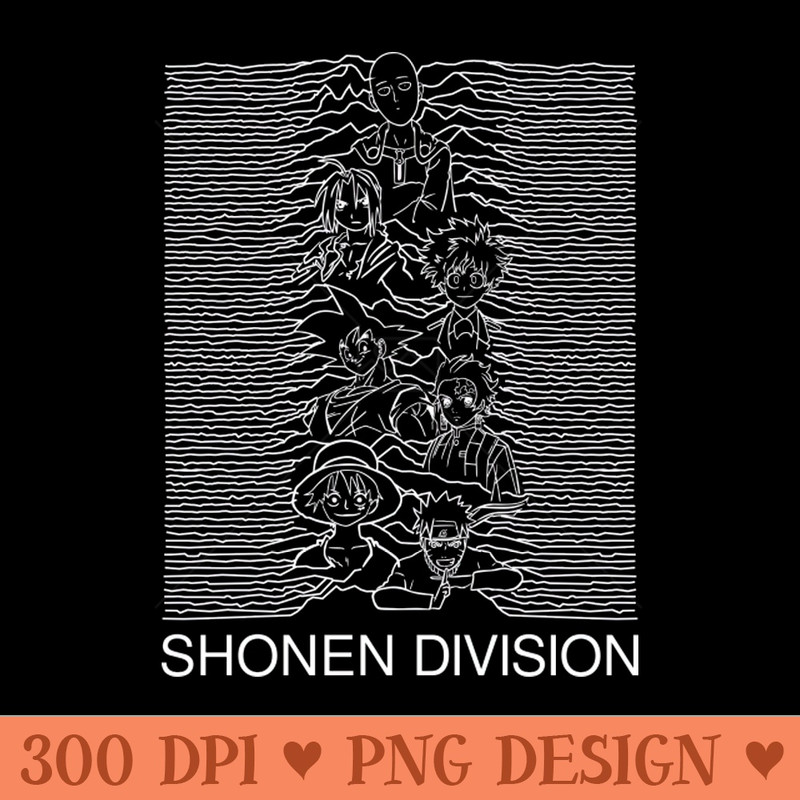 Shonen Division - Sublimation patterns PNG - Instant Download