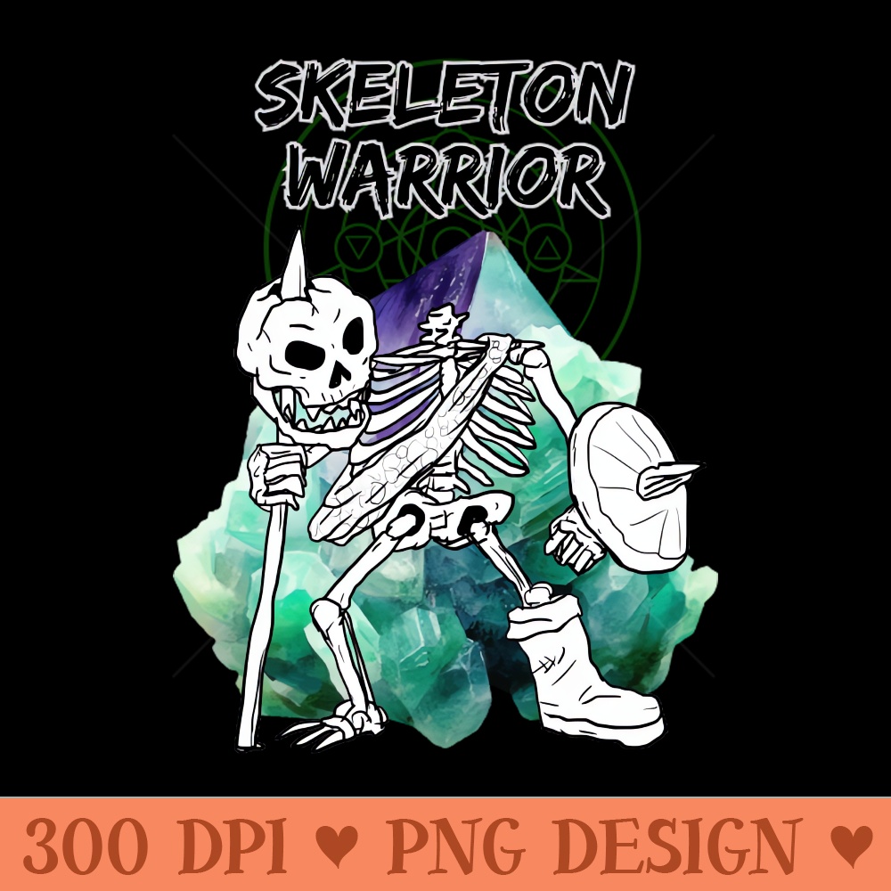 Skeleton Warrior DnD fantasy character - PNG Graphics Download - Instantaneous download