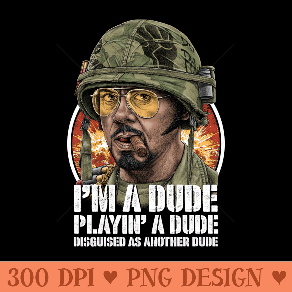 Tropic Thunder, Kirk Lazarus, Cult Classic - PNG Download - Instantaneous download