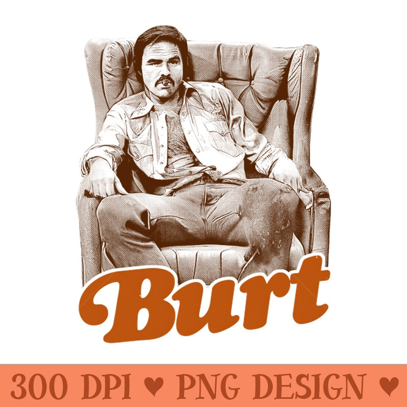 Burt Reynolds Retro Fan Art - Sublimation graphics PNG - Download in an instant
