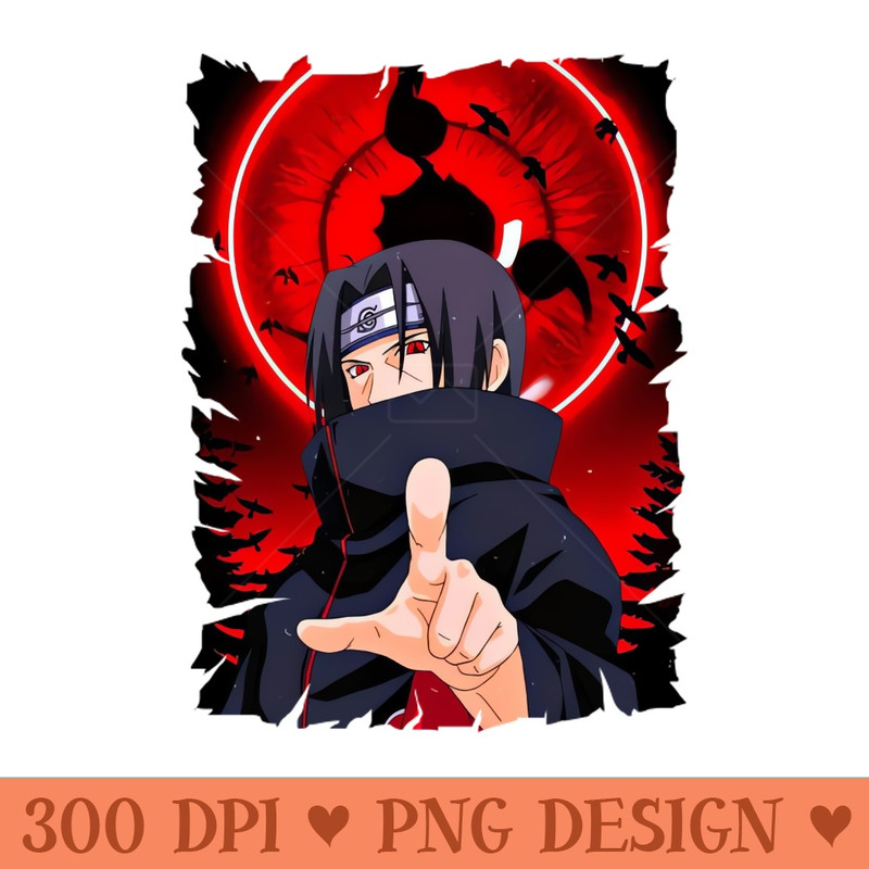 ITACHI UCHIHA MERCH VTG - Unique PNG Artwork - Instant download