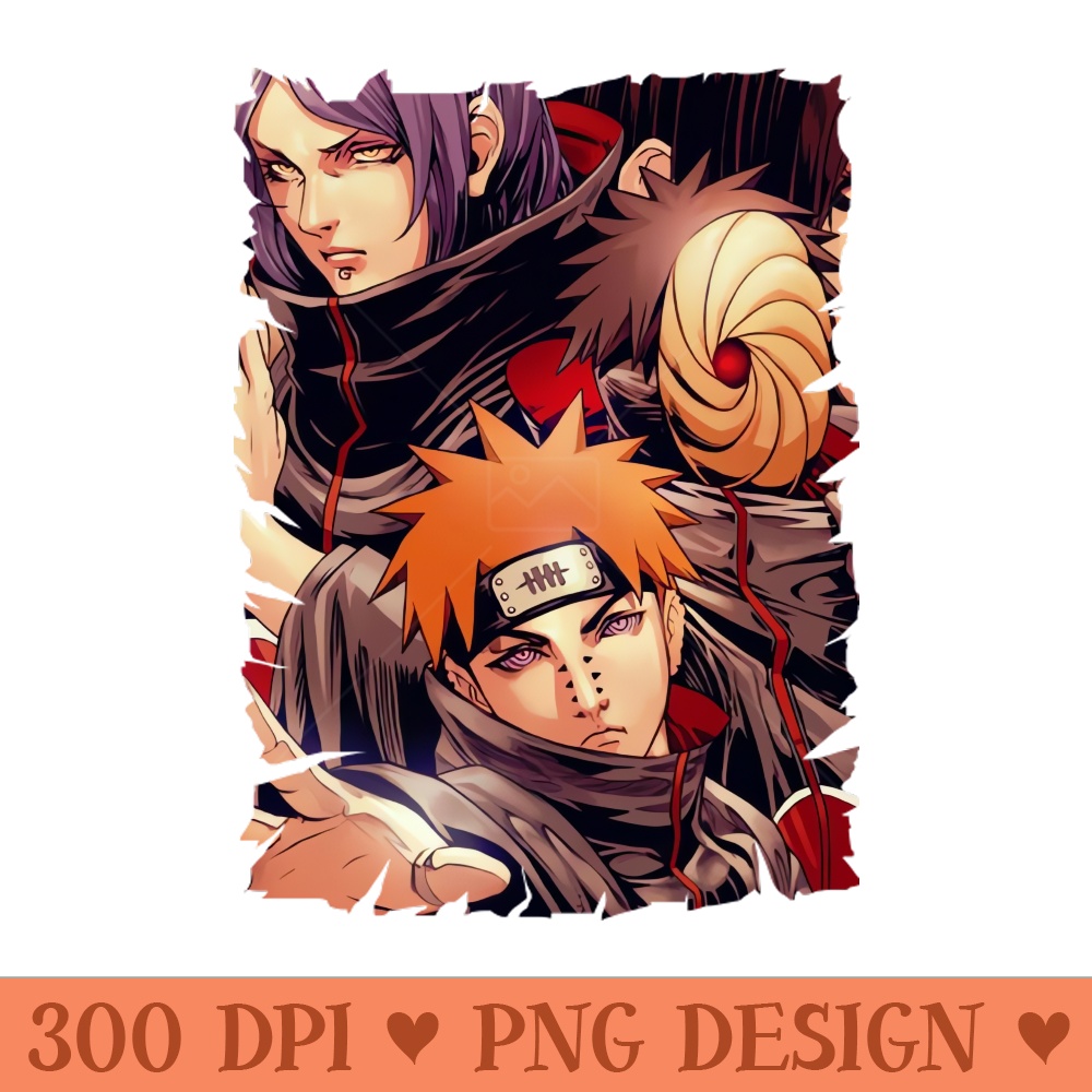 AKATSUKI MERCH VTG - Sublimation images PNG download - Immediate download