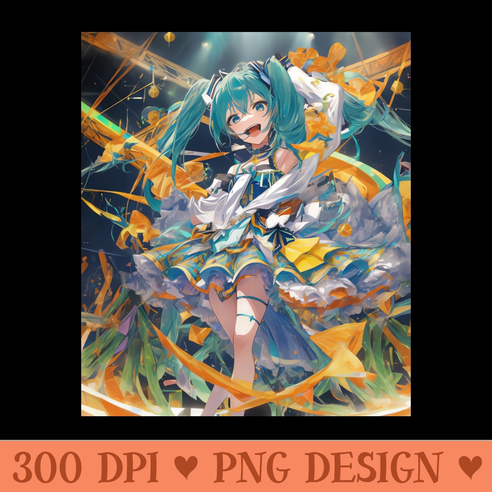 Hatsune Miku - Sublimation printables PNG download - Download right after purchase