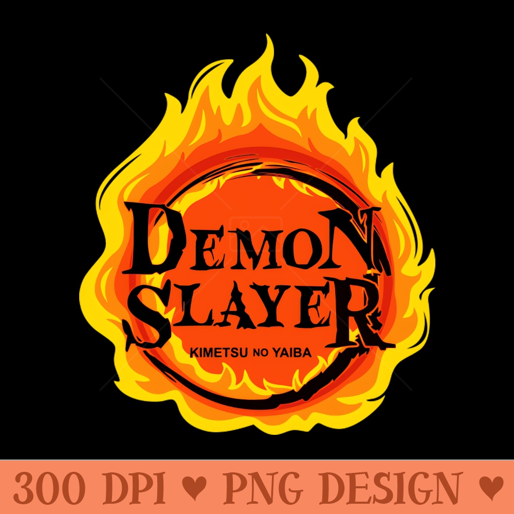 Demon Slayer Flame Logo - Printable PNG Images - Download immediately