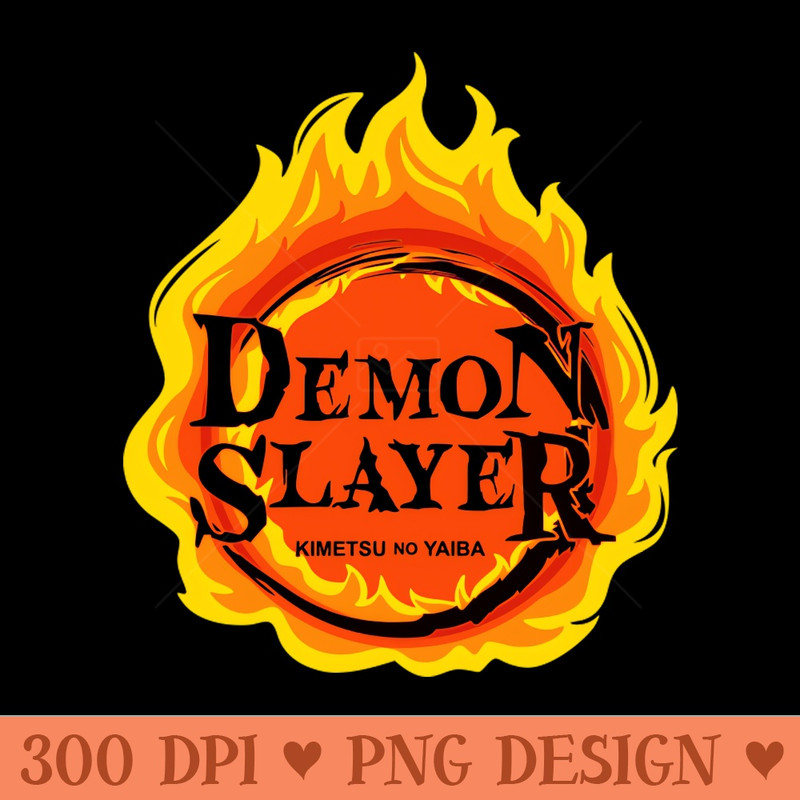 Demon Slayer Flame Logo - Printable PNG Images - Download immediately