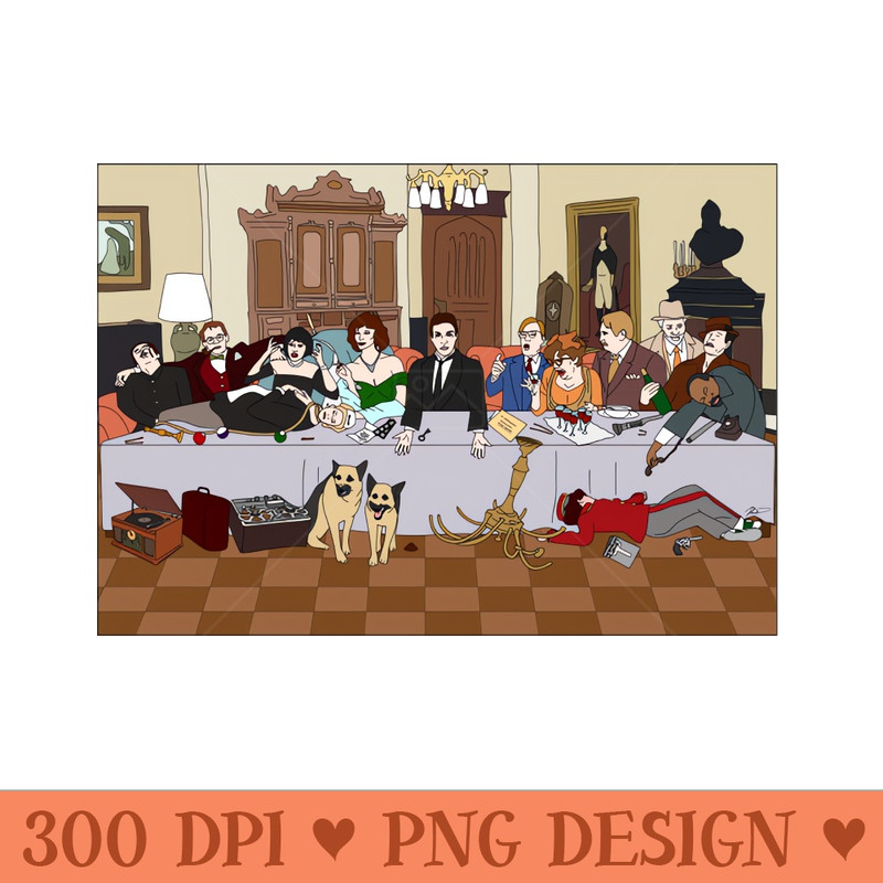 The Last Supper at Boddy Mansion - High Quality PNG files - Download right after purchase