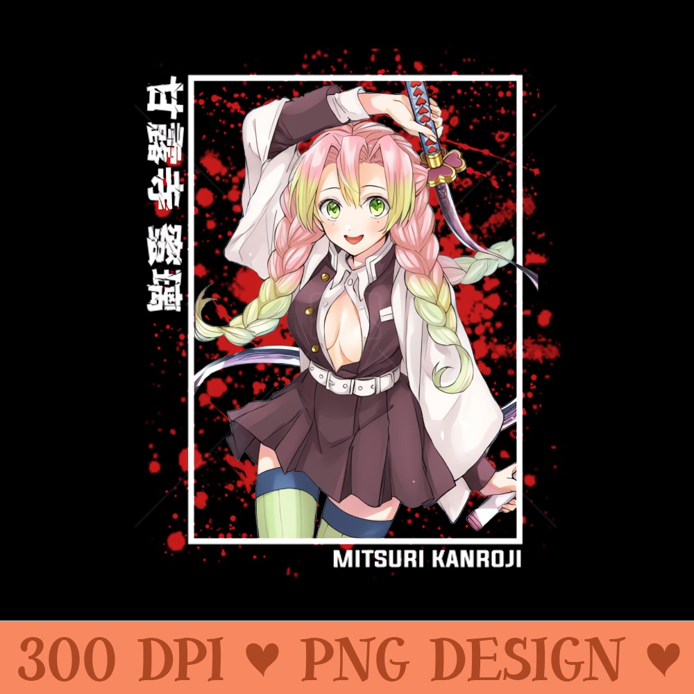 Mitsuri Kanroji Demon Slayer - PNG Art Files - Download right after purchase