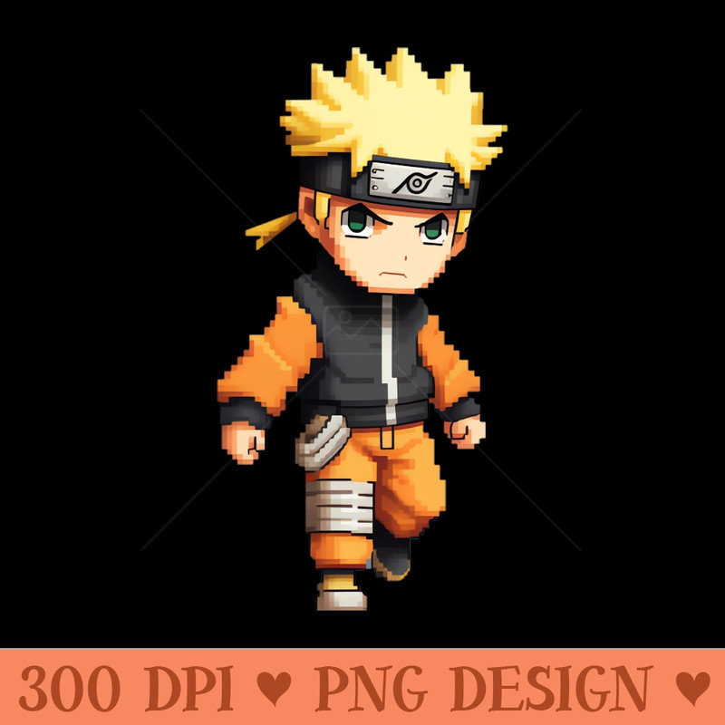 Retro Hero of the Hidden Leaf - PNG design downloads - Instant download