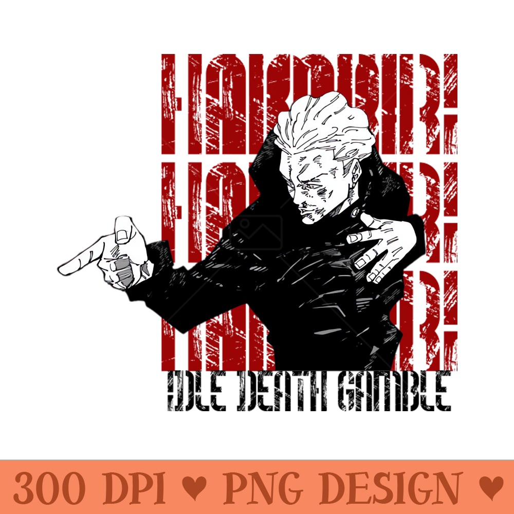 Idle Death Gamble Kinji Hakari Art - Modern PNG designs - Download right after purchase