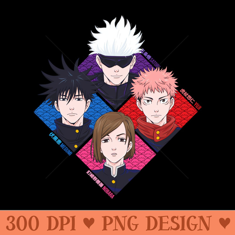 Gojo's Squad - PNG design assets - Download immediately