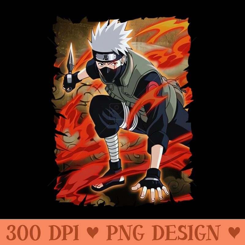 KAKASHI HATAKE MERCH VTG - Sublimation graphics PNG - Instant download