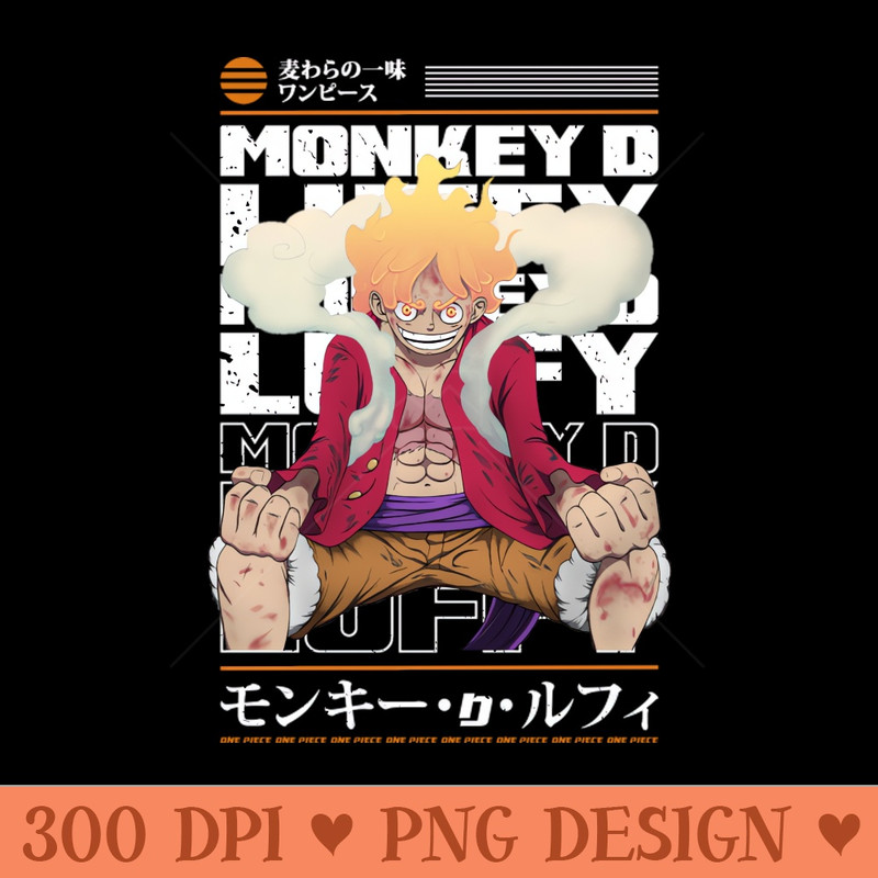 monkey d luffy - Unique Sublimation patterns - Instantaneous download