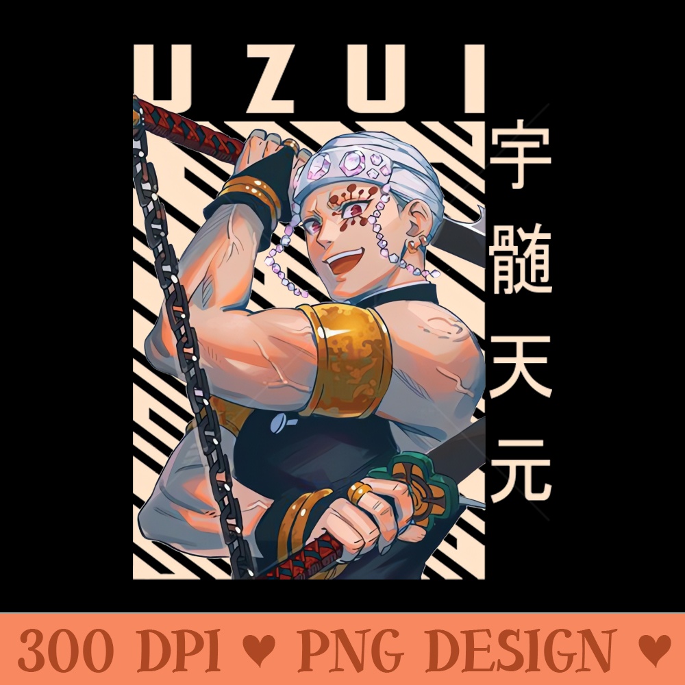 Uzui Tengen Demon Slayer - Printable PNG Graphics - Instant download