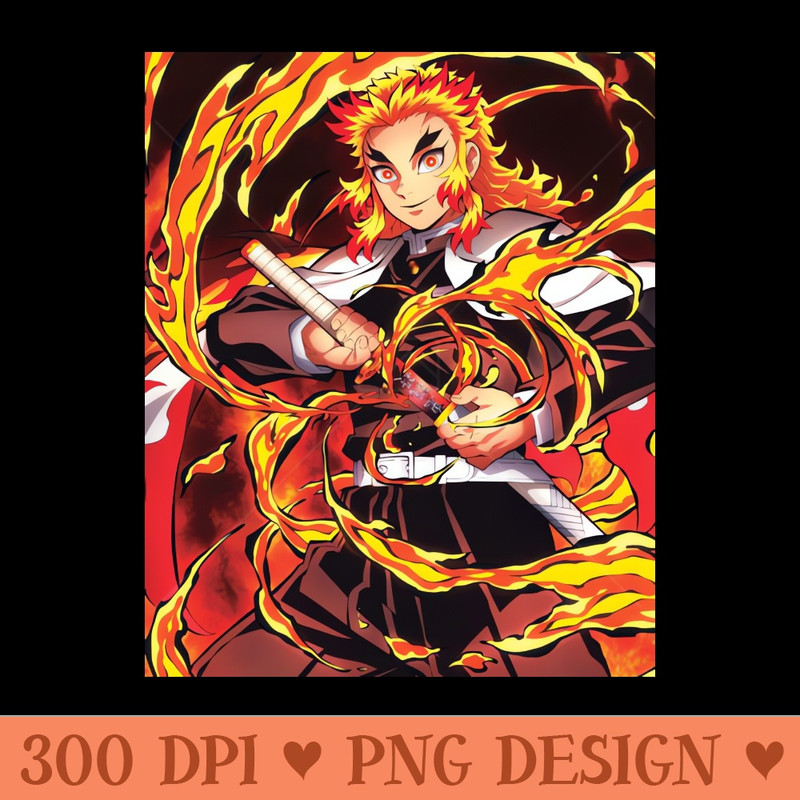 KYOJURO RENGOKU MERCH VTG - Transparent PNG download - Instant download