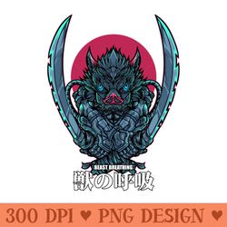 inosuke demon slayer - sublimation designs png