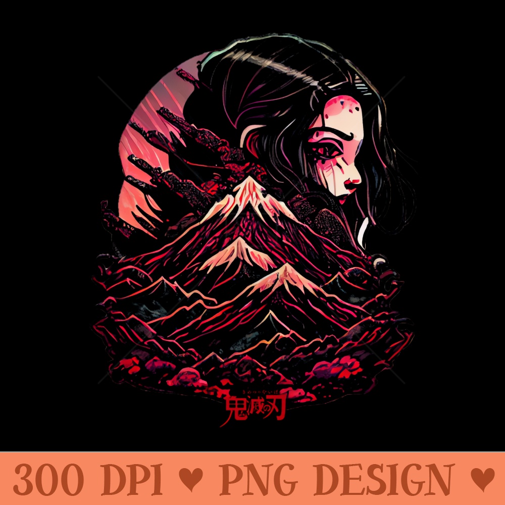 Sad Nezuko - Sublimation backgrounds PNG - Download immediately