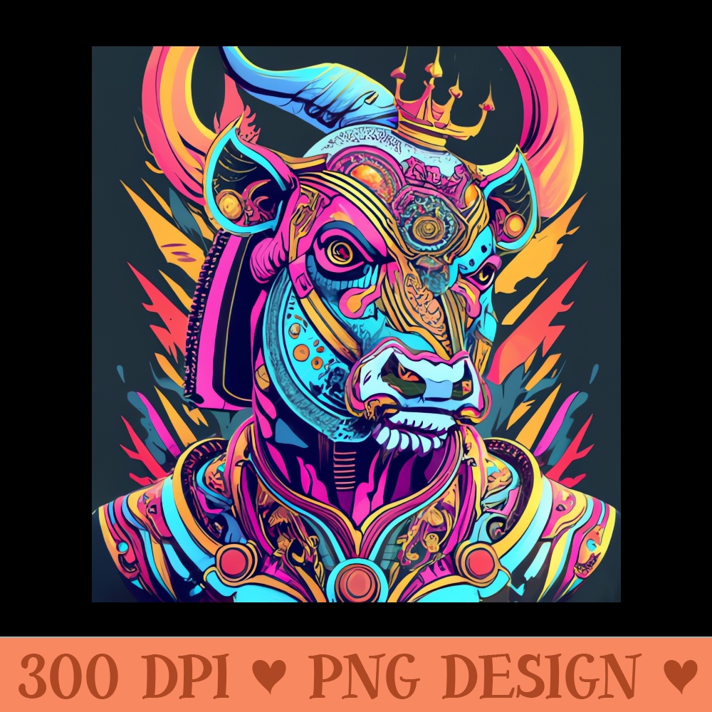 Demon King Bull - Printable PNG Graphics - Instantaneous download