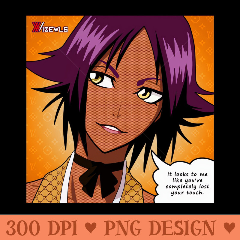 Yoruichi Pop Art - High resolution PNG download - Download right after purchase