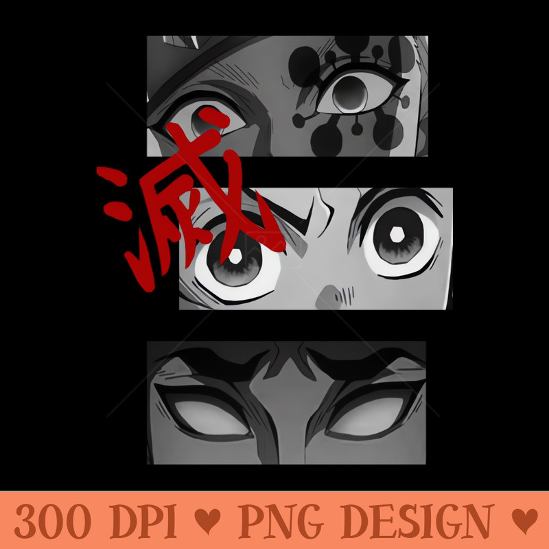 Demon Slayer Anime Design - Modern PNG designs - Instant download