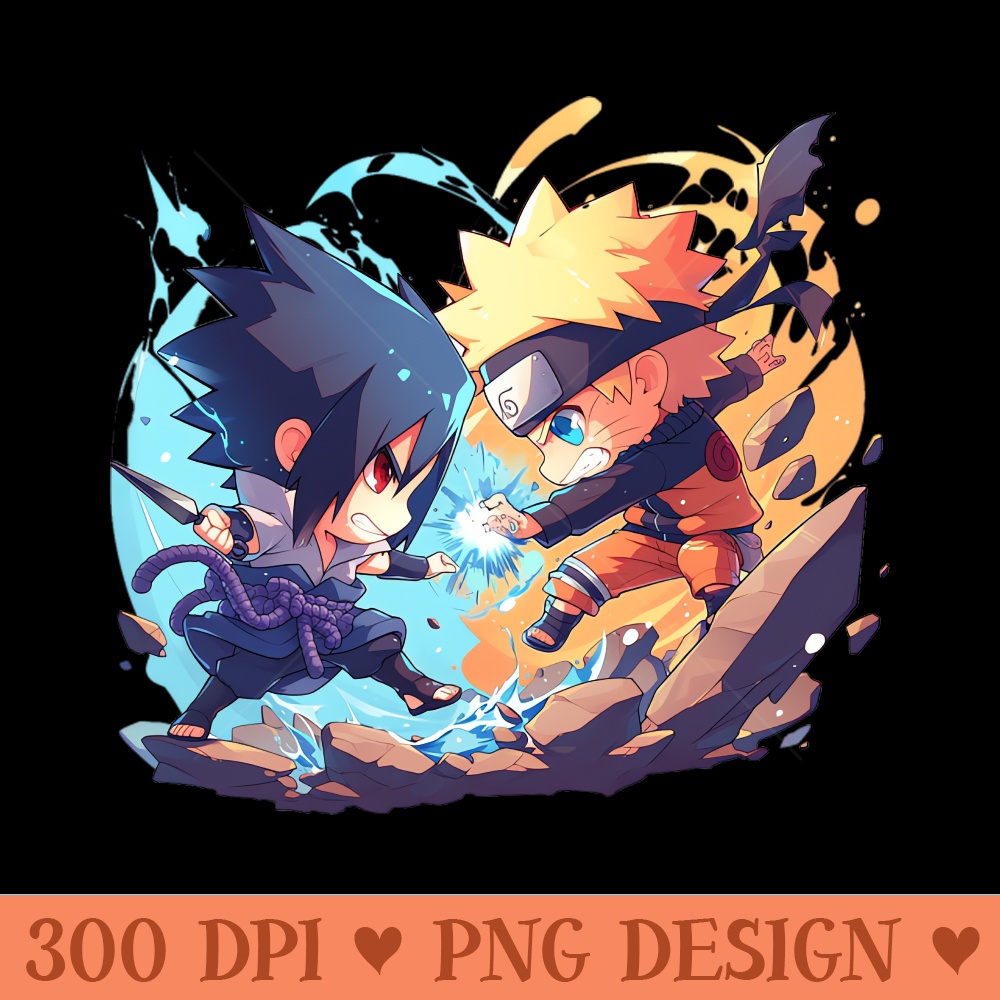 naruto and sasuke - PNG Art Files - Download right after purchase