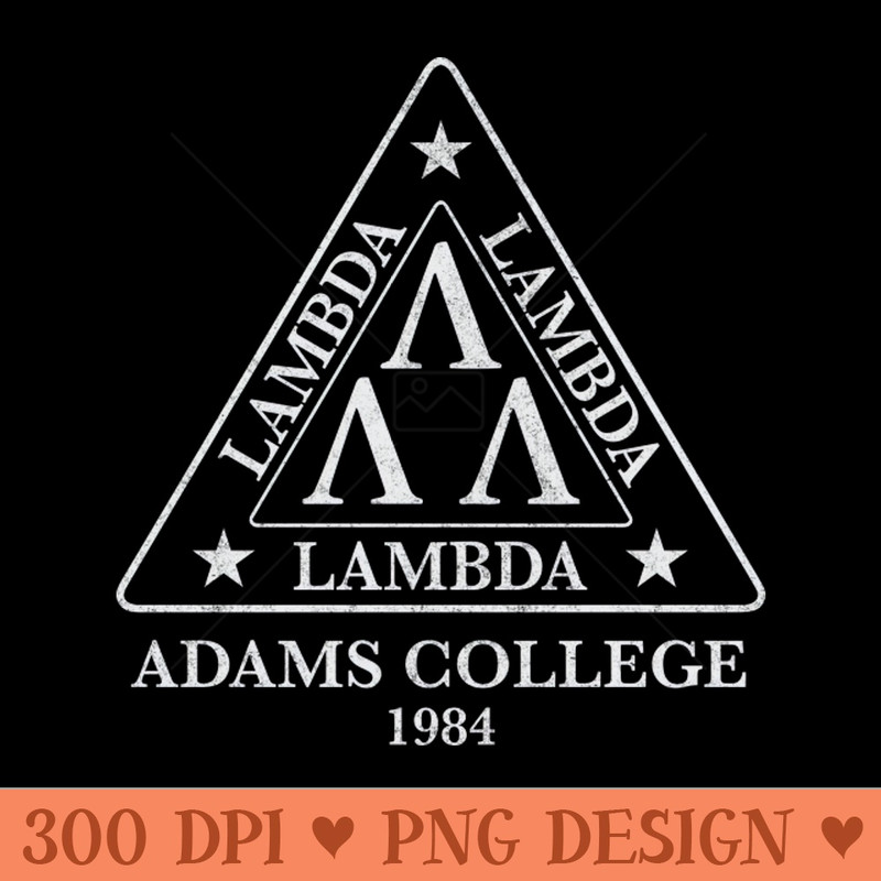 Lambda Lambda Lambda Adams College 1984 vintage logo - Download PNG images - Fast download