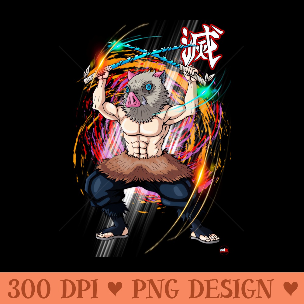 DEMON SLAYER INOSUKE - Sublimation designs PNG - Download right away