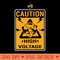 DEMON SLAYER SEASON 2 CAUTION HIGH VOLTAGE BLACK - PNG file download - Instant download
