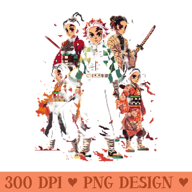 Unyielding The Demon Slayer is Virtue - Sublimation artwork PNG download - Download instantly