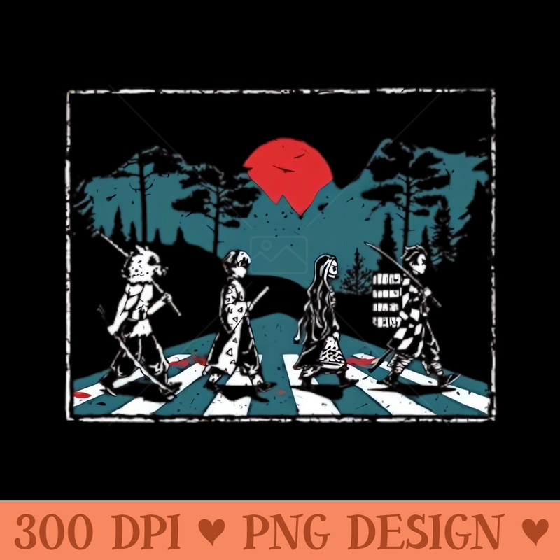 Demons hunting squad - Sublimation designs PNG - Download right away