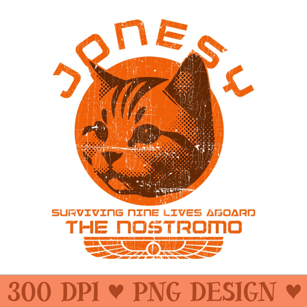 Jonesy  Surviving Nine Lives Aboard The Nostromo - Sublimation patterns PNG - Instantaneous download
