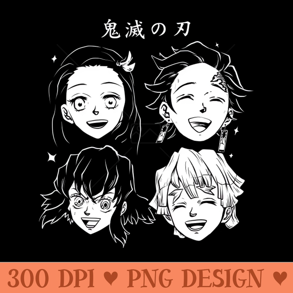 Aesthetic Trio Demon Hunter - PNG Art Files - Download immediately