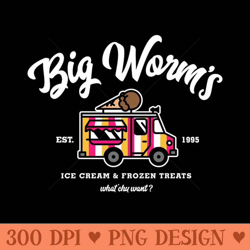 Big Worm's Ice Cream u0026 Frozen Treats - PNG Download - Download immediately