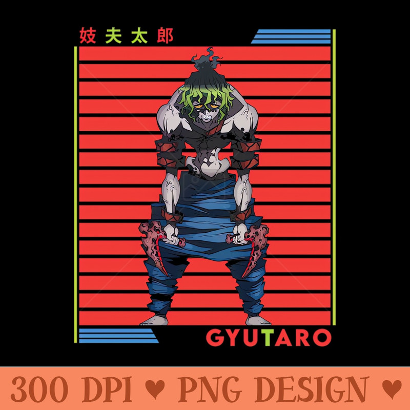 Gyutaro Demon Slayer - PNG Clipart Download - Instant Download