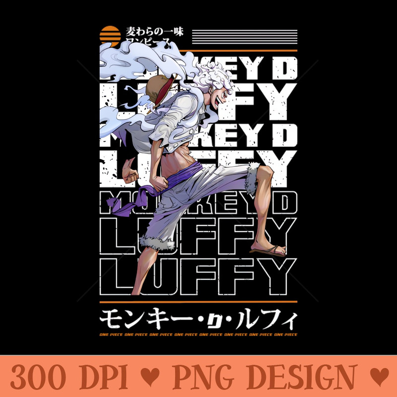 monkey d luffy - Sublimation printables PNG download - Download right after purchase