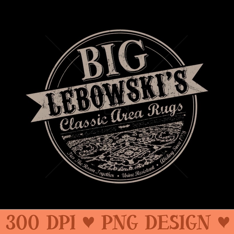 Lebowski's Area Rugs - Printable PNG Images - Fast download
