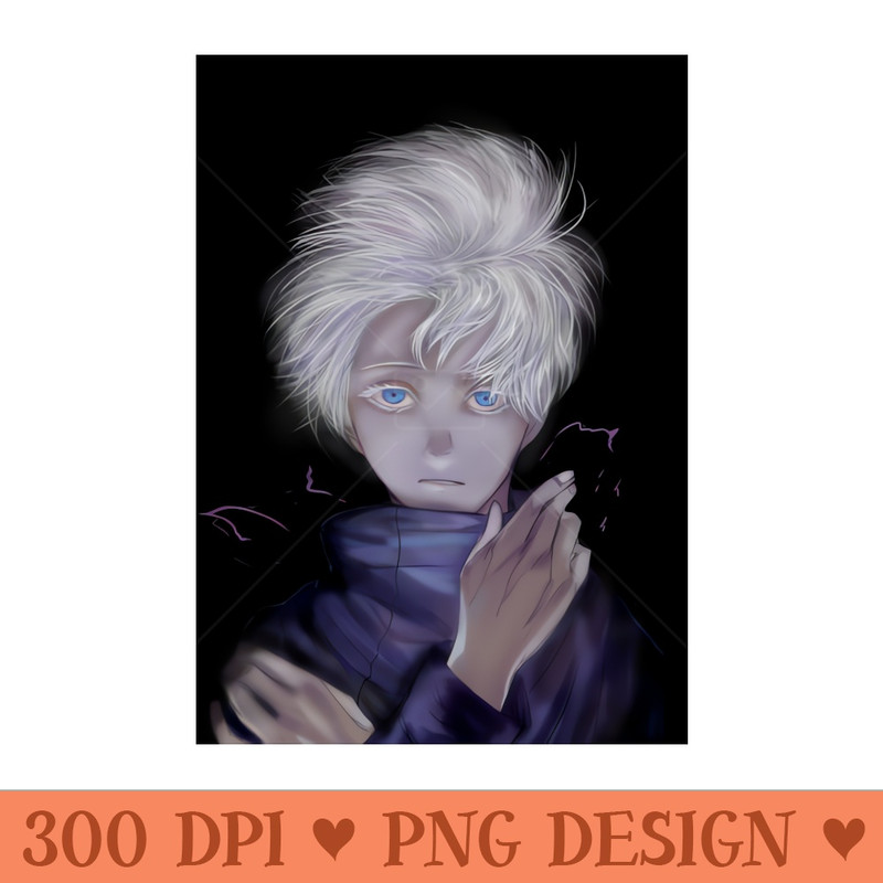 Gojo Satoru Fanart - Printable PNG Images - Quick download