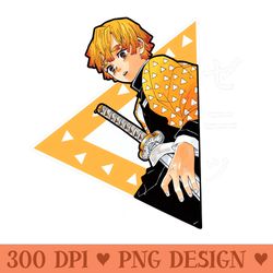 zenitsu demon slayer - sublimation templates png