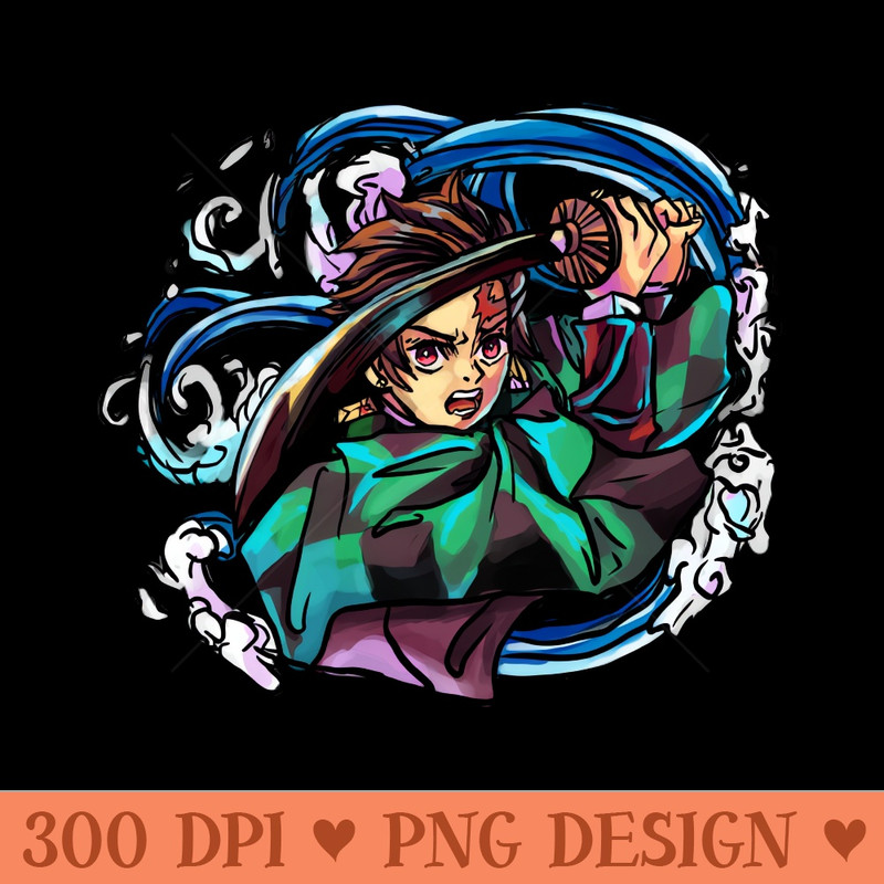 Tanjiro Demon Slayer Art - Sublimation graphics PNG - Download in an instant
