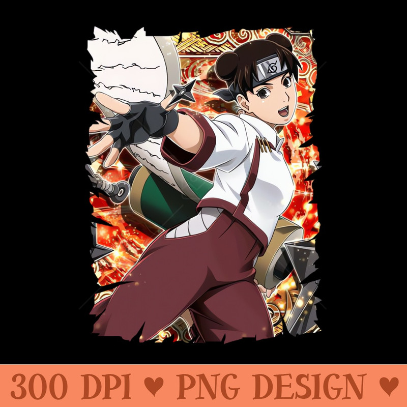 TENTEN ANIME MERCHANDISE - Unique Sublimation PNG Download - Fast download