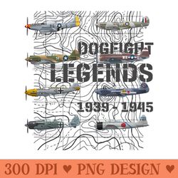 fighterplanes of world war 2 dogfight legends warbirds - sublimation clipart png