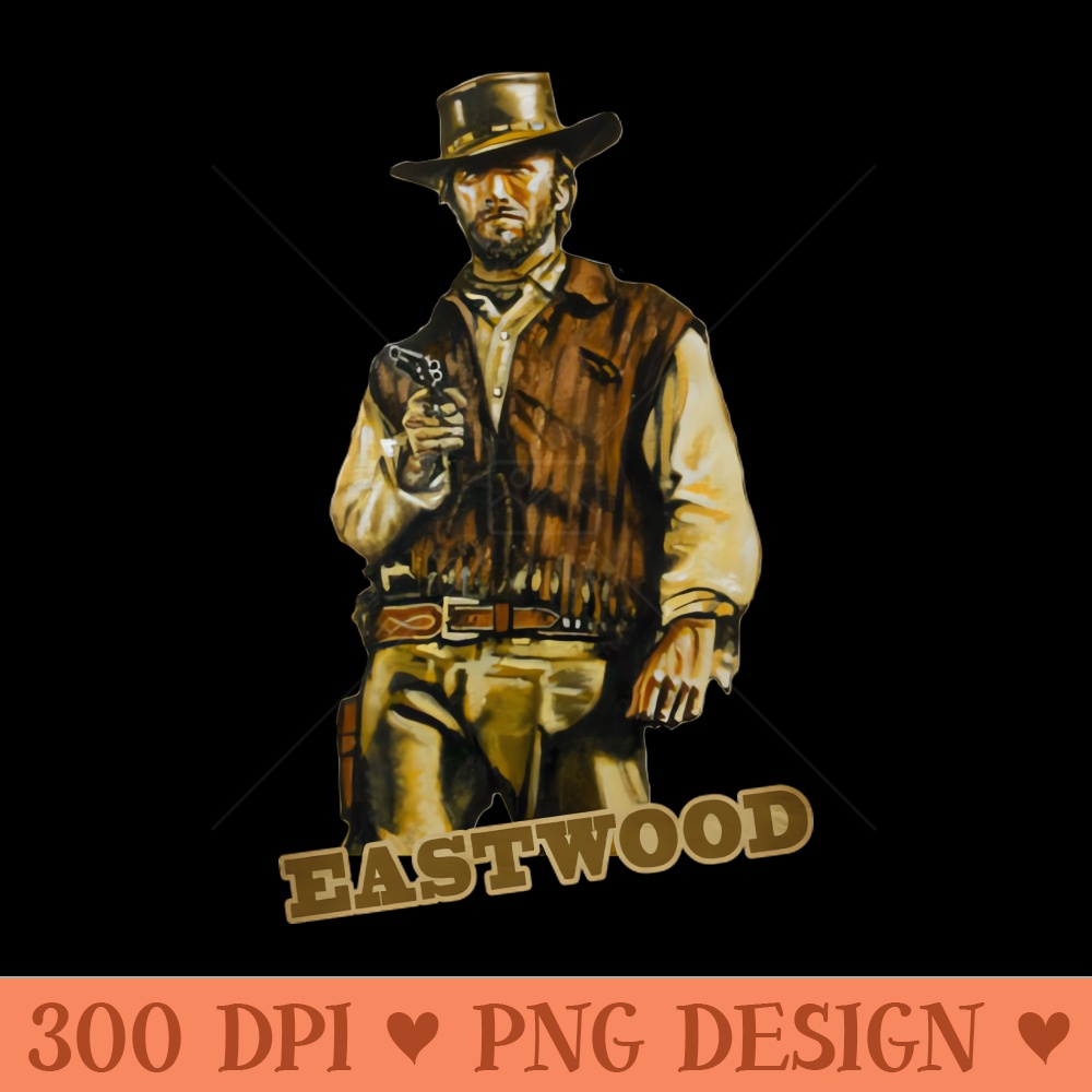 Clint eastwood - Sublimation clipart PNG - Instant download