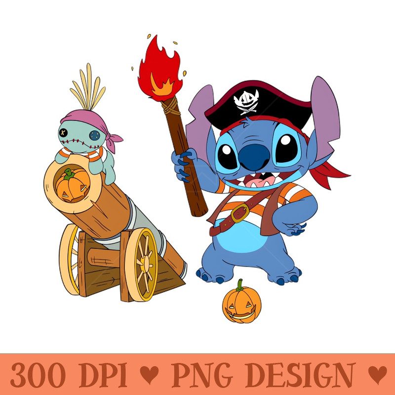 Pirate Stitch - High resolution PNG download - Instantaneous download